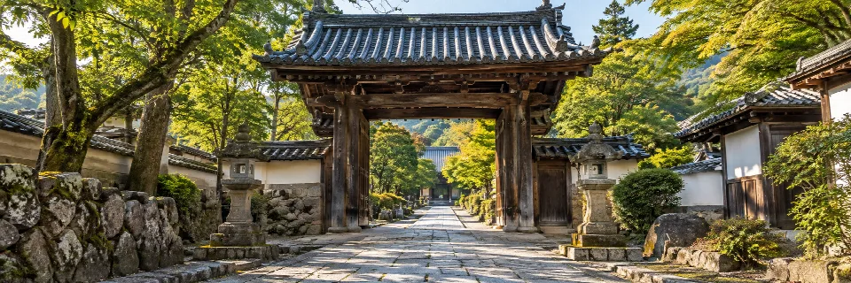寺社と緑の風景（AI生成イメージ）